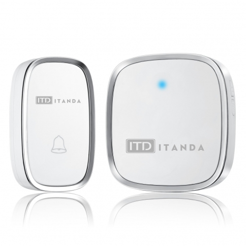 ITANDA Chimes Wireless Doorbell ( 1 Push Button + 1 plug in Receiver ( LED Indicator )