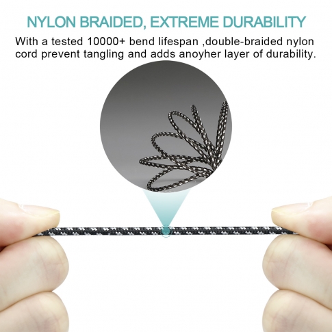 Aux cable, ITANDA 3-pack 4ft Hi-Fi Sound Quality 3.5mm Nylon Braided Auxiliary Audio cable, Aux Cord